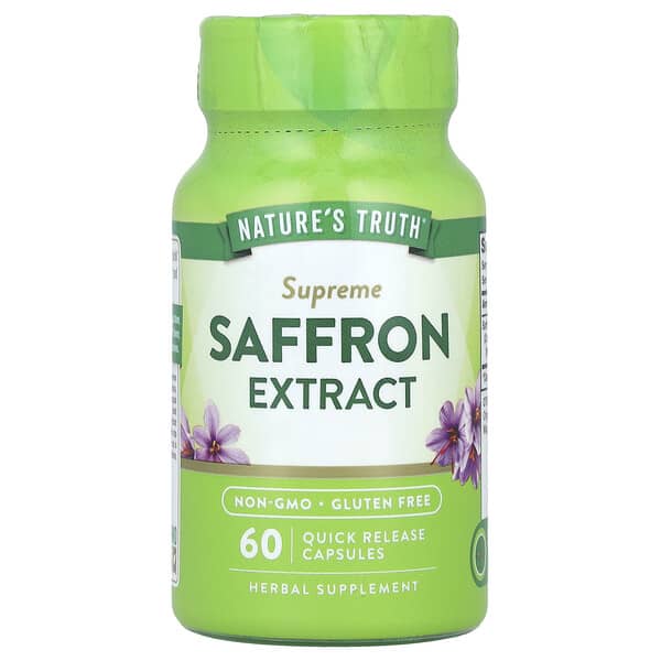 Nature's Truth Supreme Saffron Extract, 60 Quick Release Capsules (88.5 mg per Capsule)