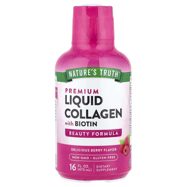Premium Liquid Collagen With Biotin, Delicious Berry, 16 fl oz (473 ml)