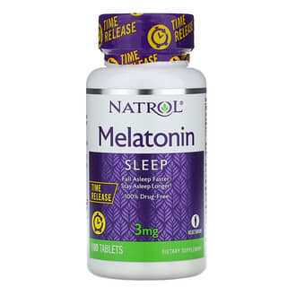 Natrol, Mélatonine, libération prolongée, 3 mg, 100 comprimés