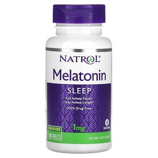 Natrol, Melatonina, 1 mg, 180 Tabletas