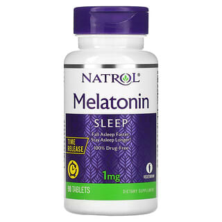 Natrol, Mélatonine, libération prolongée, 1 mg, 90 comprimés