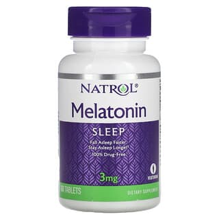 Natrol, Melatonina, 3 mg, 60 tabletek