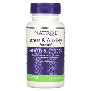 Natrol, 忙しさ & 心配フォーミュラ、気分とストレス、90カプセル