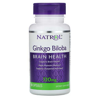 Natrol, Ginkgo Biloba, 120 mg, 60 comprimés
