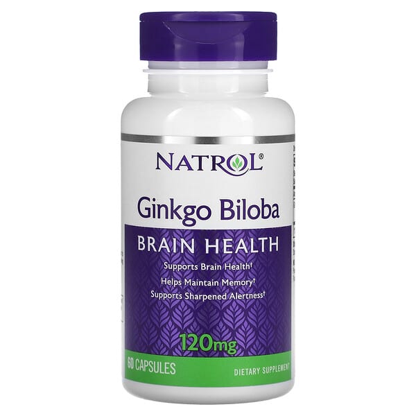 Natrol, Гинкго билоба, 120 мг, 60 капсул