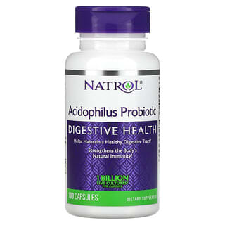 Natrol, Probiótico acidophilus, 1000 millones, 100 cápsulas