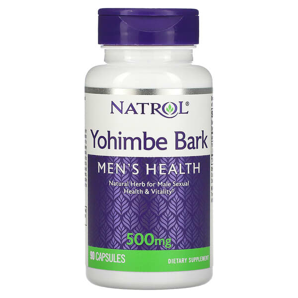 Natrol, Corteza de Yohimbe, 500 mg, 90 cápsulas