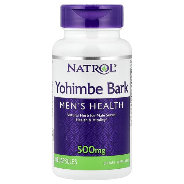 Natrol, Yohimbe Bark, 500 mg, 90 Capsules