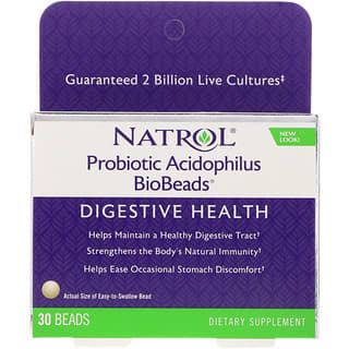 Natrol, 嗜酸乳杆菌BioBeads，30粒珍珠胶囊
