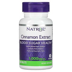 Natrol, экстракт корицы, 500 мг, 80 таблеток