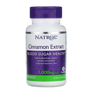 Natrol, Extracto de Canela 500 mg, 80 Comprimidos
