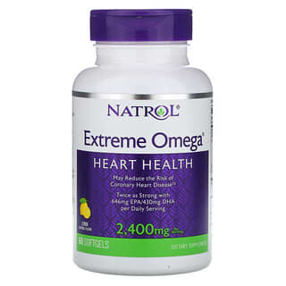Natrol, Extreme Omega, Limón, 1200 mg, 60 cápsulas blandas