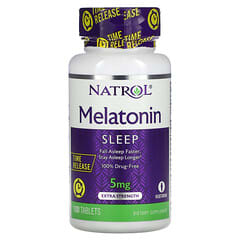 Natrol, Melatonina, liberación prolongada, 5 mg, 100 tabletas