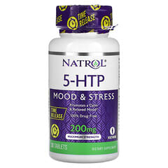 Natrol‏, HTP-5, שחרור מושהה, חוזק מירבי, 200 מ"ג, 30 טבליות