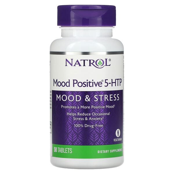 Natrol‏, ‏5-הידרוקסי-טריפטופן (5-HTP), לשמירה על מצב רוח טוב, 50 טבליות