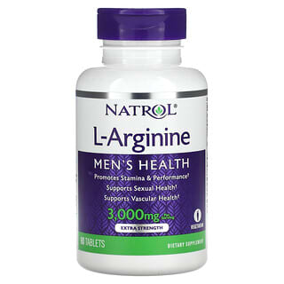Natrol, L-аргинин, повышенная сила действия, 1000 мг, 90 таблеток