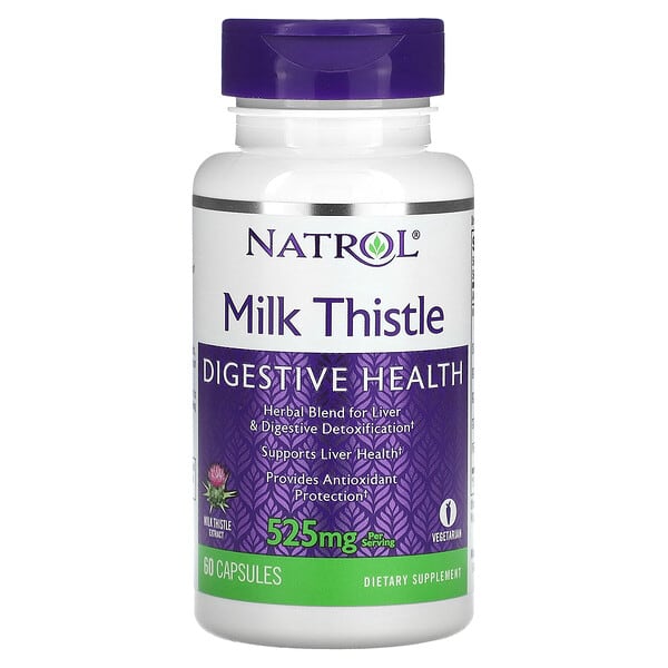 Natrol, розторопша 262.5 мг, 60 капсул