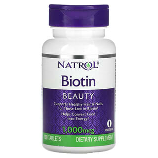 Natrol, Biotine, 1000 µg, 100 comprimés