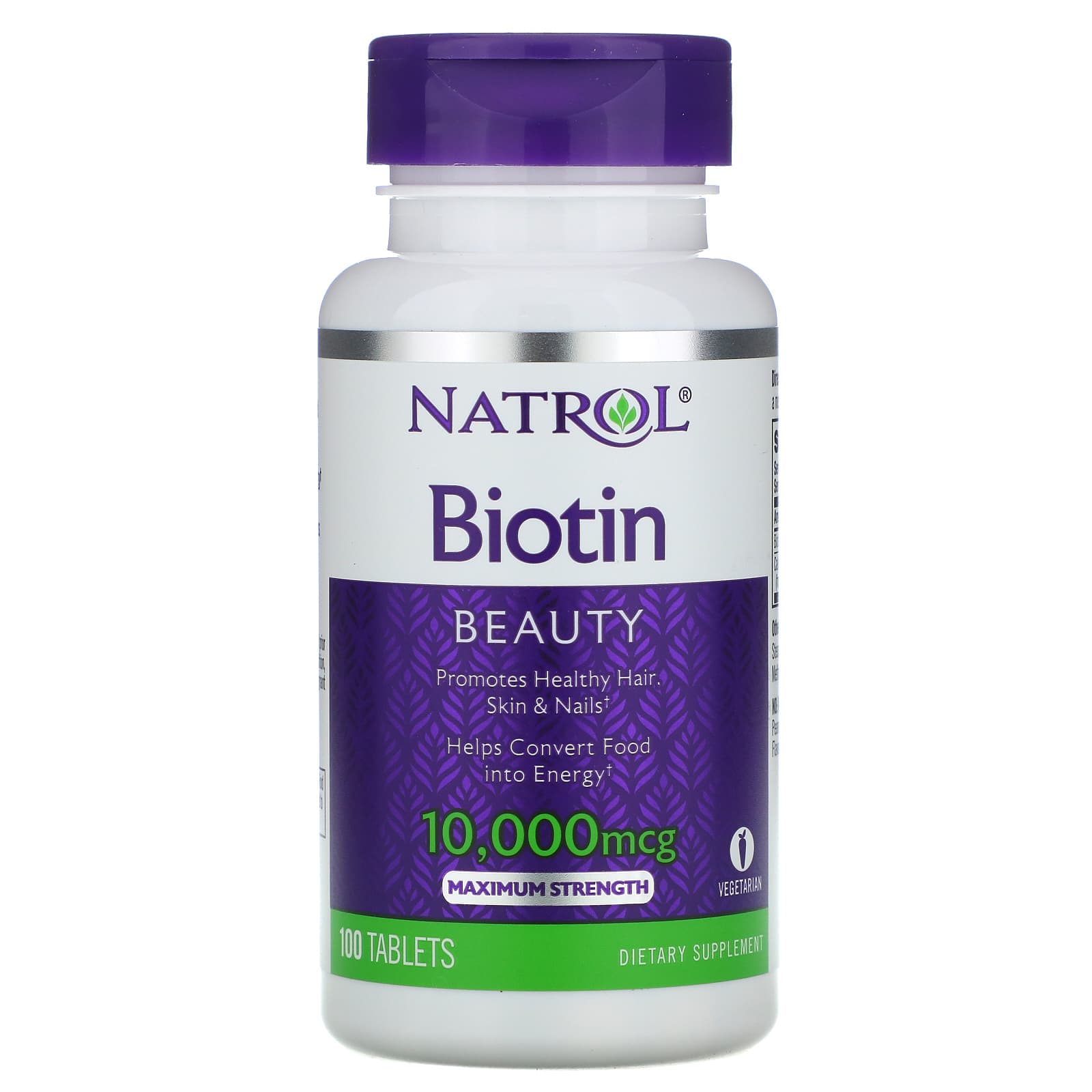 Заказать Natrol, биотин, максимальная сила действия, 10 000 мкг, 100 таблеток