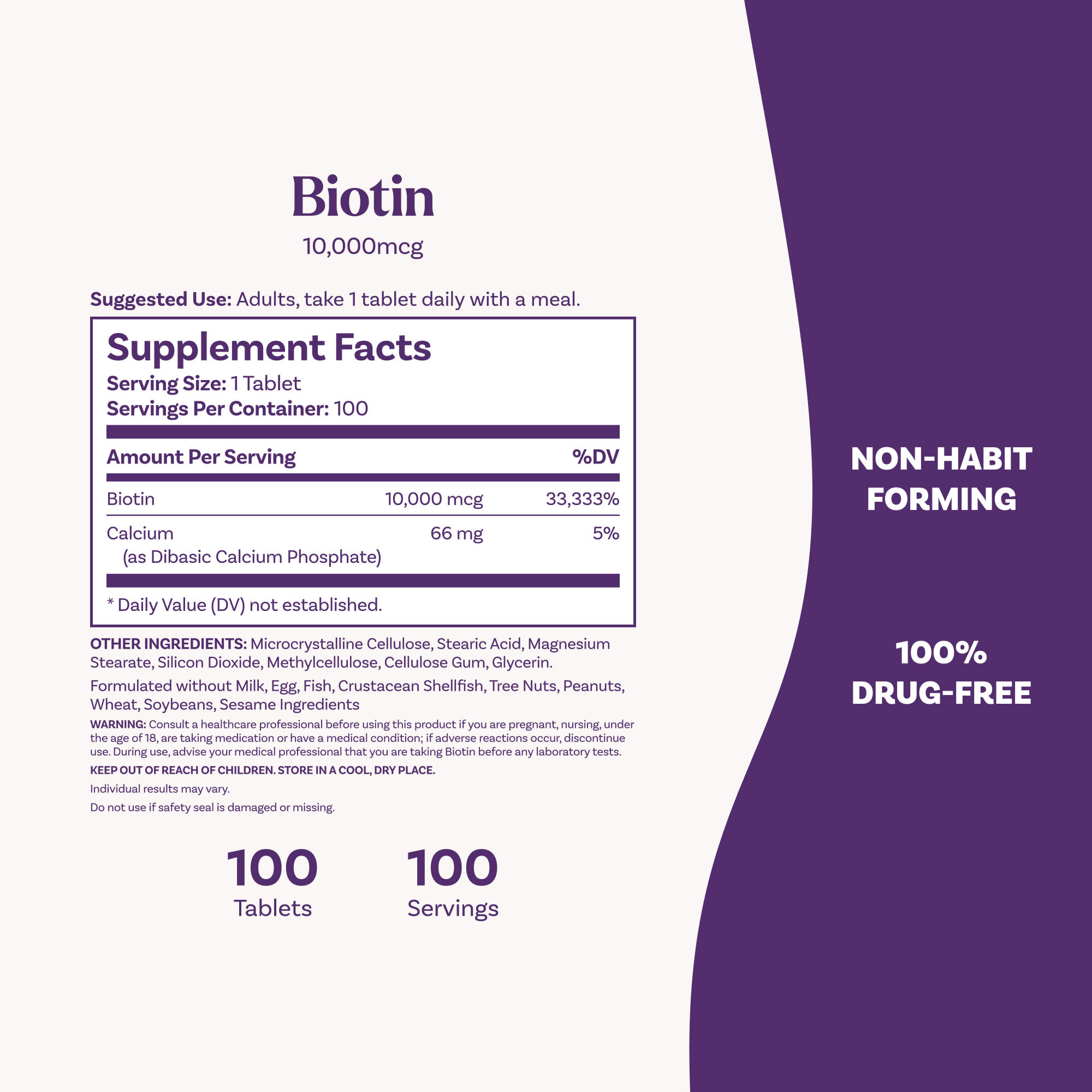 Natrol, 生物維他命，100 片