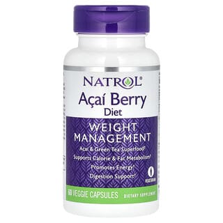 Natrol, Acai Berry Diet, для коррекции веса, 60 вегетарианских капсул
