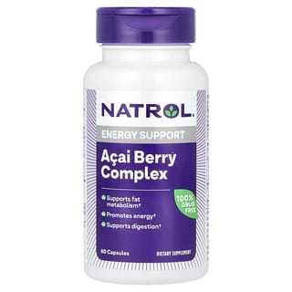 Natrol, Acai Berry Diet, для коррекции веса, 60 вегетарианских капсул