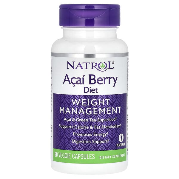 Natrol, 巴西莓漿果飲食，體重管理，60 粒素食膠囊
