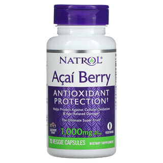 Natrol, AcaiBerry 特優級超級水果素食膠囊，500 毫克，75 粒素食膠囊