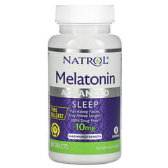 Natrol, мелатонін, покращений сон, з повільним вивільненням, 10 мг, 60 таблеток