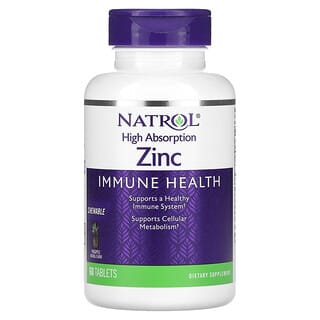 Natrol, High Absorption Zinc, Natural Pineapple, 60 Tablets