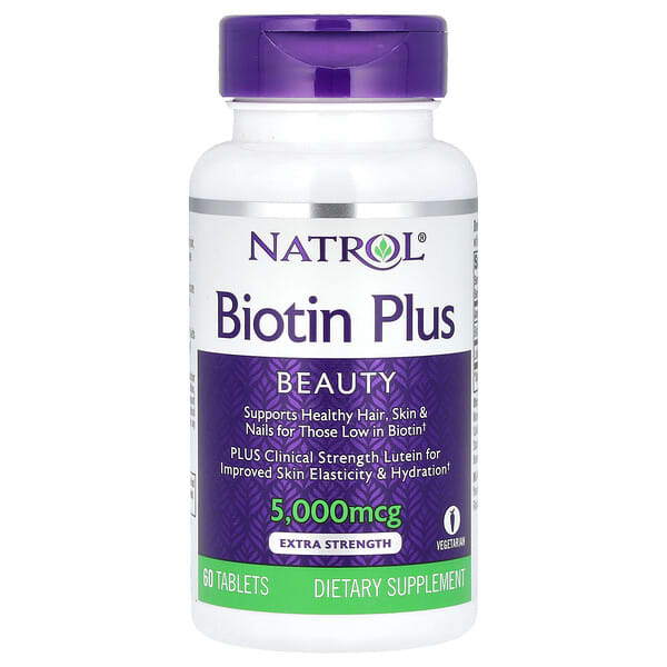 Natrol, 生物維生素 +，特強型，5,000 毫克，60 片