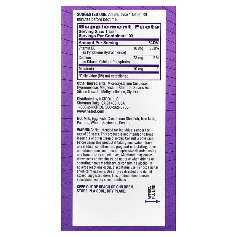 Advanced Melatonin, Sleep, 10 mg, 100 Tablets