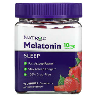Natrol, Melatonina, fresa, 5 mg, 90 gomitas