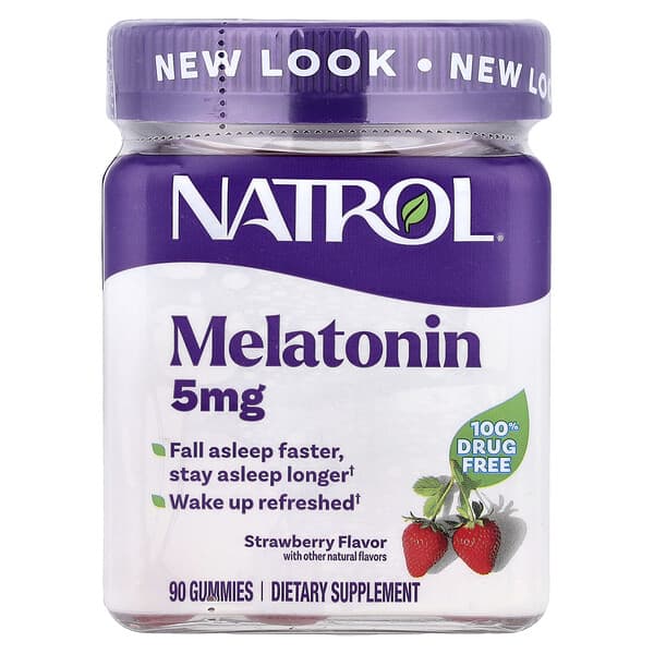 Natrol, 褪黑荷爾蒙軟糖，草莓味，5 毫克，90 粒軟糖