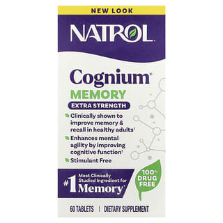 Natrol, Cognium® Memory, Extra Strength, 200 mg, 60 Tablets