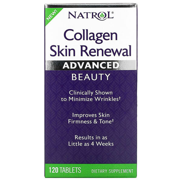 Natrol‏, Collagen Skin Renewal, 120 טבליות