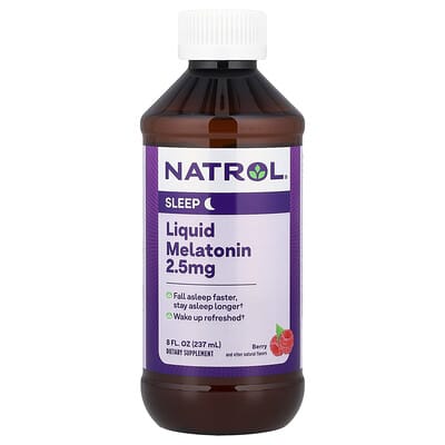 Natrol, Liquid Melatonin, Sleep, Berry, 2.5 mg, 8 fl oz (237 ml)