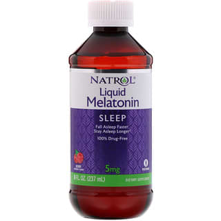 Natrol, Liquid Melatonin, Sleep, Natural Berry Flavor, 5 mg, 8 fl oz (237 ml)