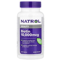 NOW FOODS Biotin 1000 Mcg – 100 Kapseln, Für Haut, Haare & Nägel, Nahrungsergänzung