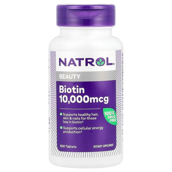 Natrol, Biotin, 10,000 mcg, 200 Tablets