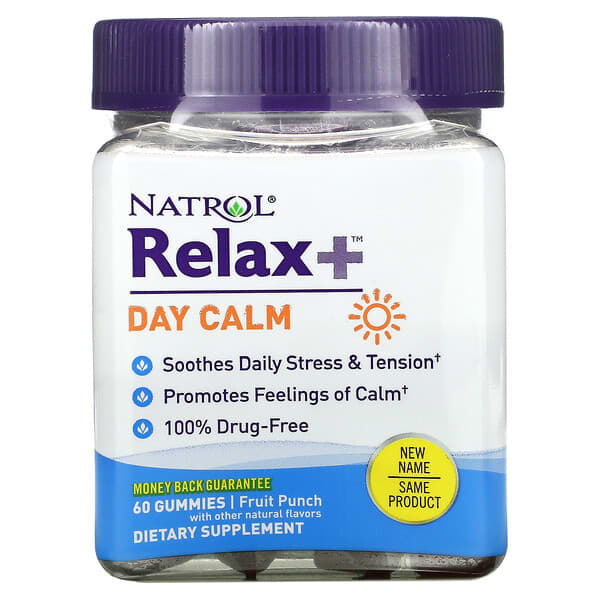 Natrol‏, Relaxia, Day Calm, Fruit Punch, 60 Gummies