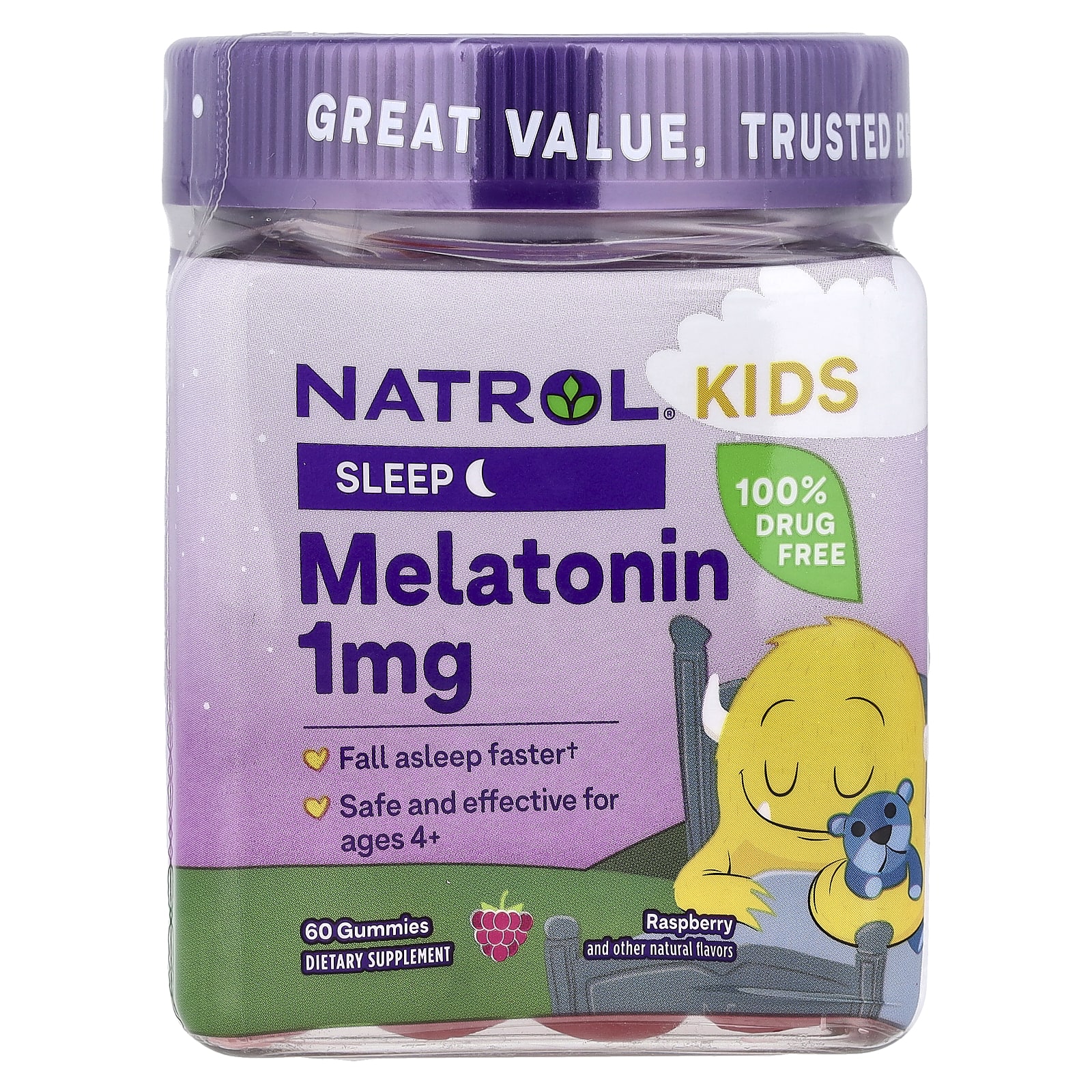 Natrol Kids Melatonin Gummies – מלטונין לילדים בטעם פטל