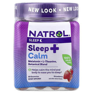 Natrol, Sleep + Calm, Strawberry, 60 Gummies