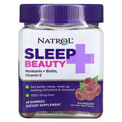 Natrol, Sleep + Beauty, Himbeere, 60 Fruchtgummis