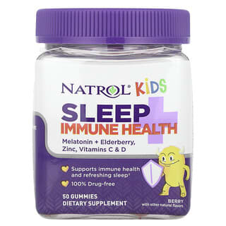 Natrol, Niños, Sueño y salud inmunitaria, Baya, 50 gomitas