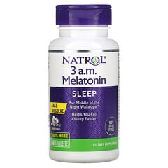 Natrol, 3 A.M. Melatonin, Sleep, Lavender Vanilla, 60 Tablets