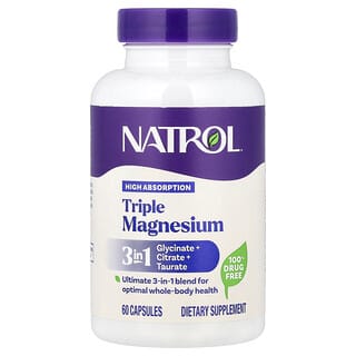 Natrol, Triple Magnesium, 60 Capsules