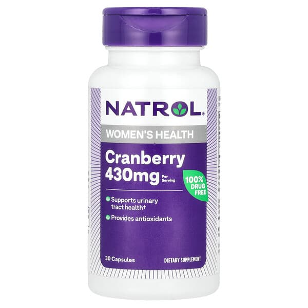 Natrol, Canneberge, 800 mg, 30 capsules (400 mg par capsule)