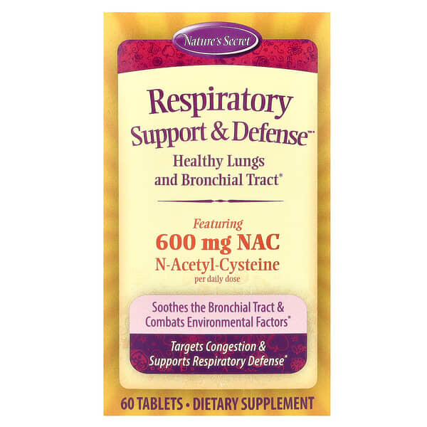 Nature's Secret, Respiratory Support & Defense, 60 Tablets