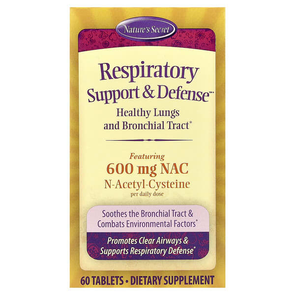 Nature's Secret, Respiratory Support & Defense™, 60 Tablets